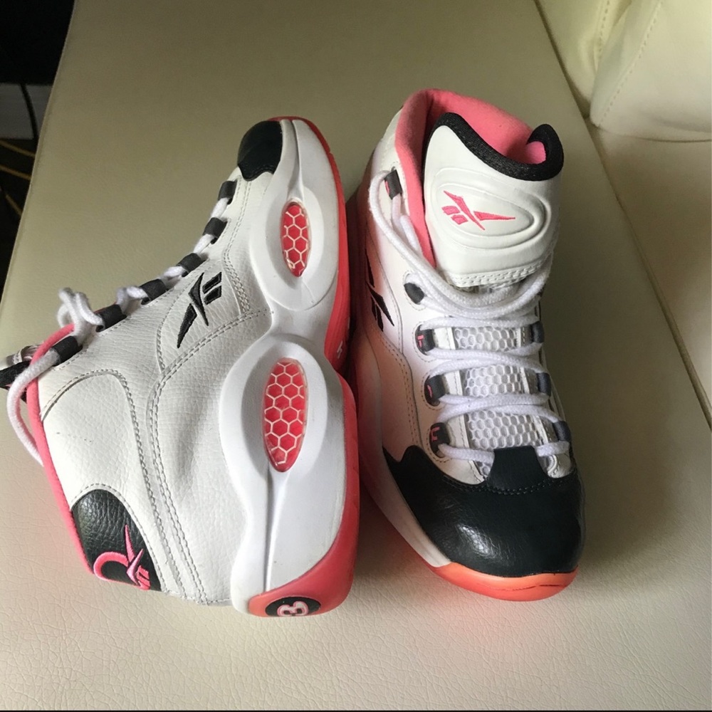 Iverson Reebok Question3 Iverson used nice condition white pink